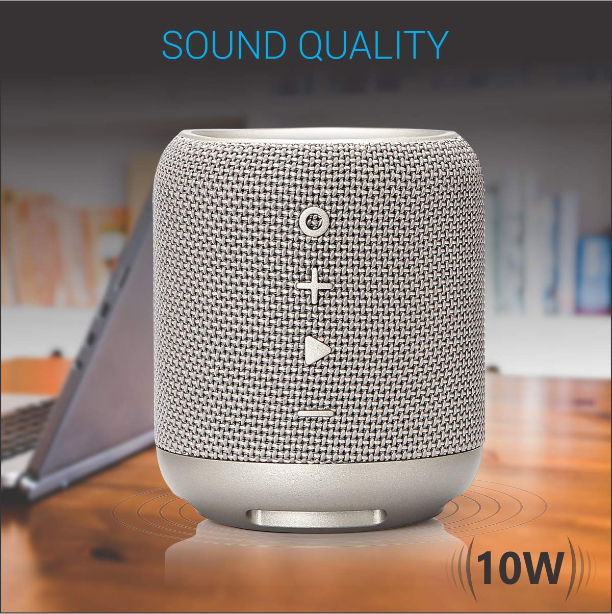 Portronics SoundDrum 10W Portable Speaker (Grey)-6