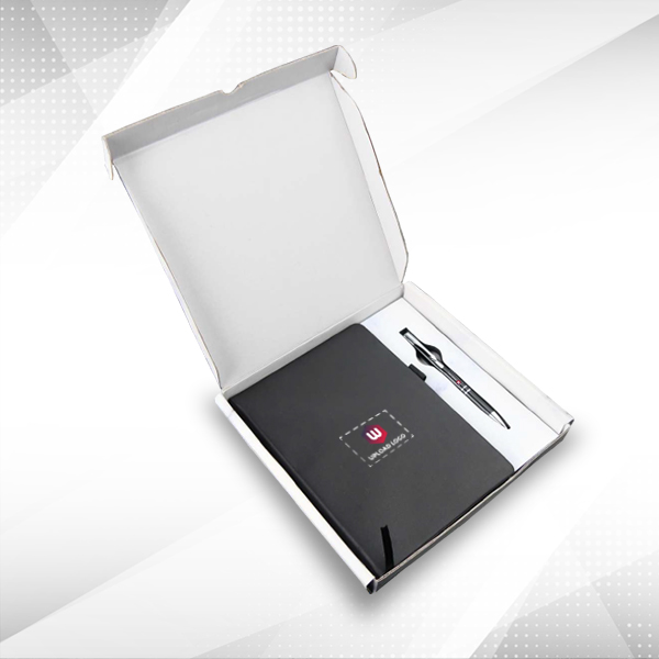 Personalized Employee Welcome Kit 2-in-1 Diary & Pen (Slate Black)