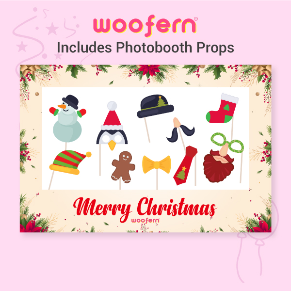 Merry Christmas Photo Booth Frame – Festive Party Prop-3