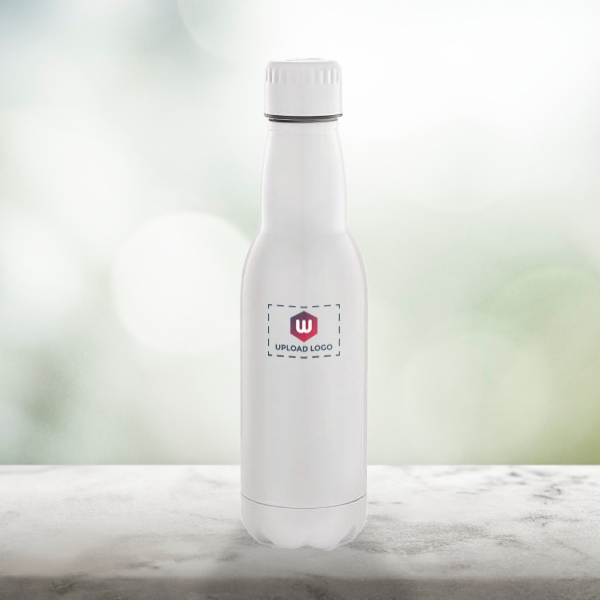 Modern Steel White Bottle - Customized with Logo