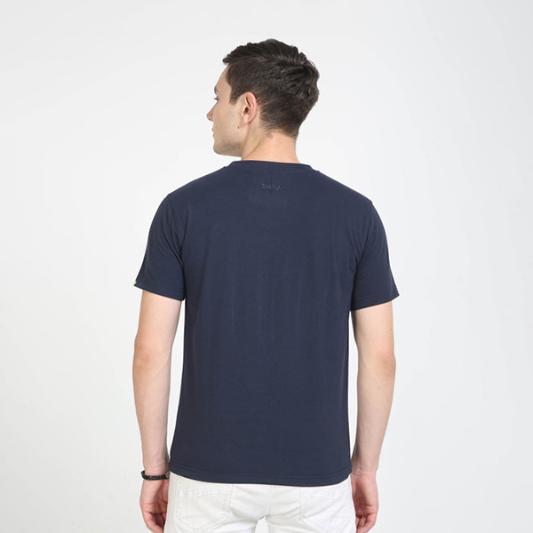 Caslay Crew Neck T-Shirt (Navy Blue)-4