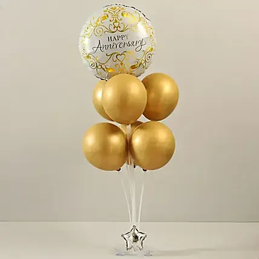 Golden Anniversary  Balloon Bouquet