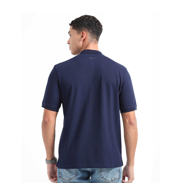 Caslay Organic Polo T-Shirt (Navy Blue)-3