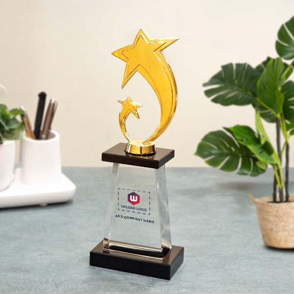 Golden Event Trophy - Tailored with Logo & Name-2